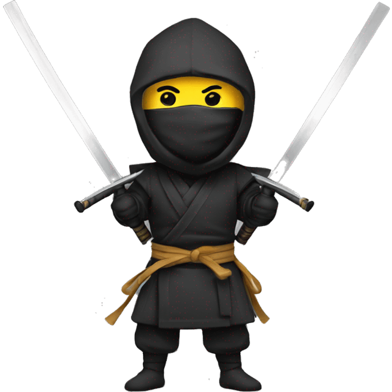 Ninja avec un double Katana dans le dos emoji