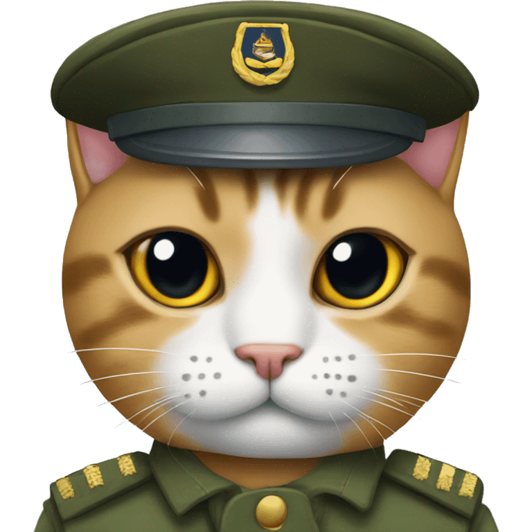 cat in military uniform emoji