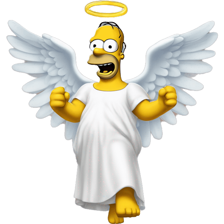 Homer Simpson as an angel emoji