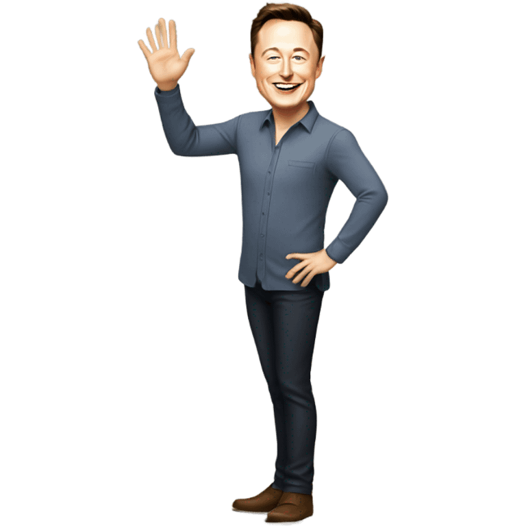 Elon Musk giving high five  emoji