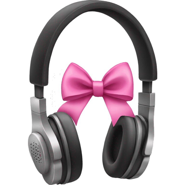 Headphones with pink bows emoji