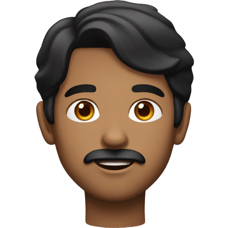 forester with black hair and slight mustache on upper lip emoji