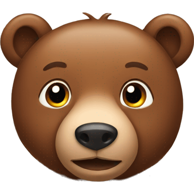 Cute brown bear emoji