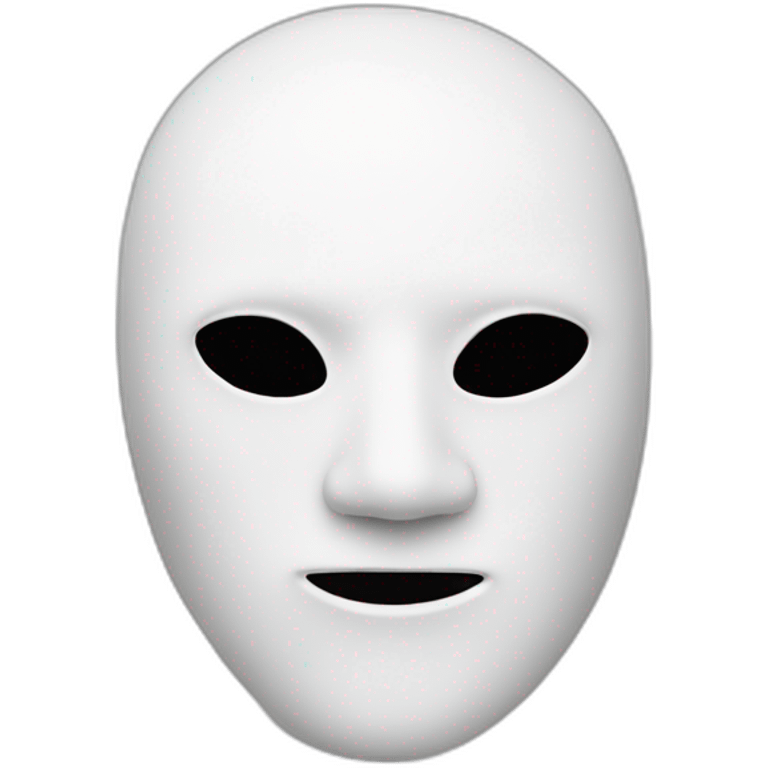 people with strange white mask emoji