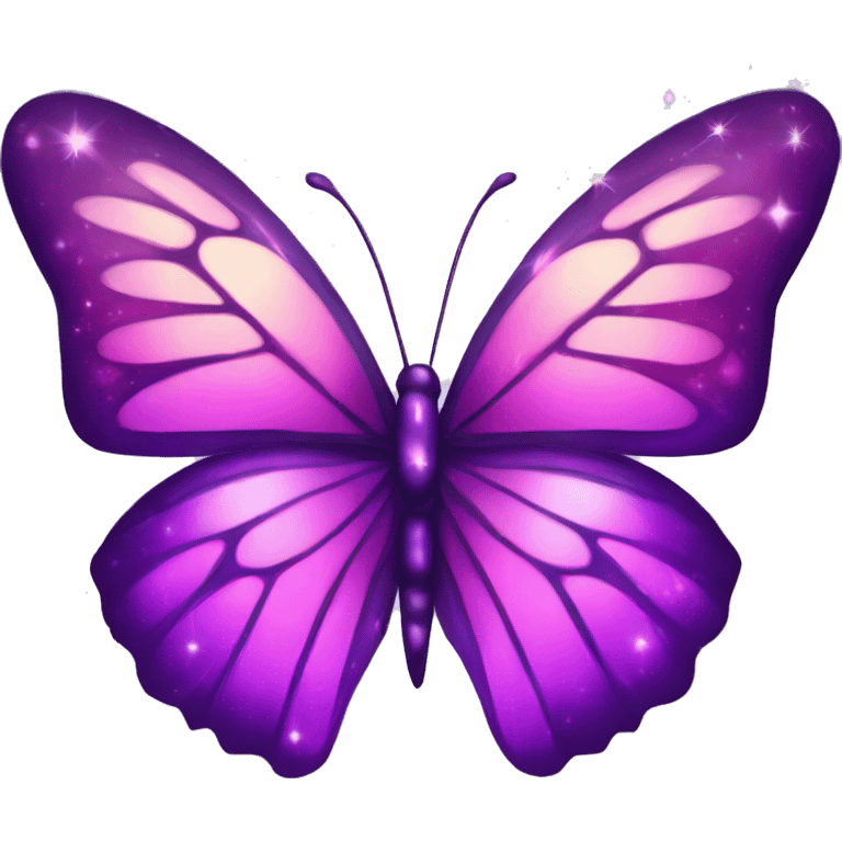 Purple-Shiny-Gem-Crystal-Nebula-Gradient-Sparkle-Stars-Glossy-Butterfly emoji