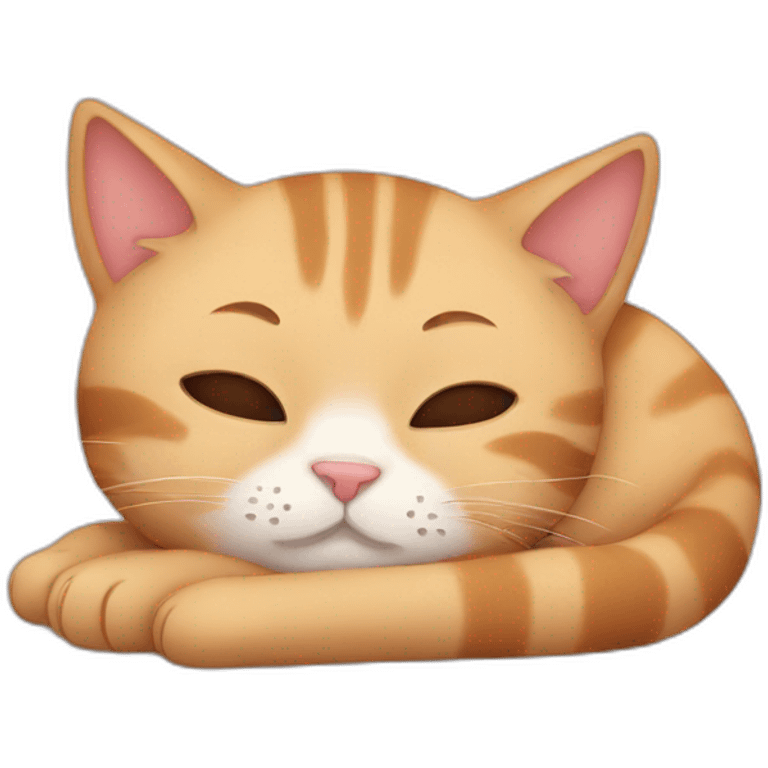 Cute cat sleeping emoji