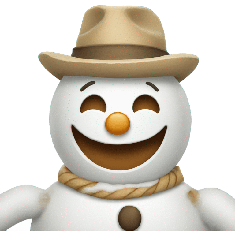 Sandy snowman emoji