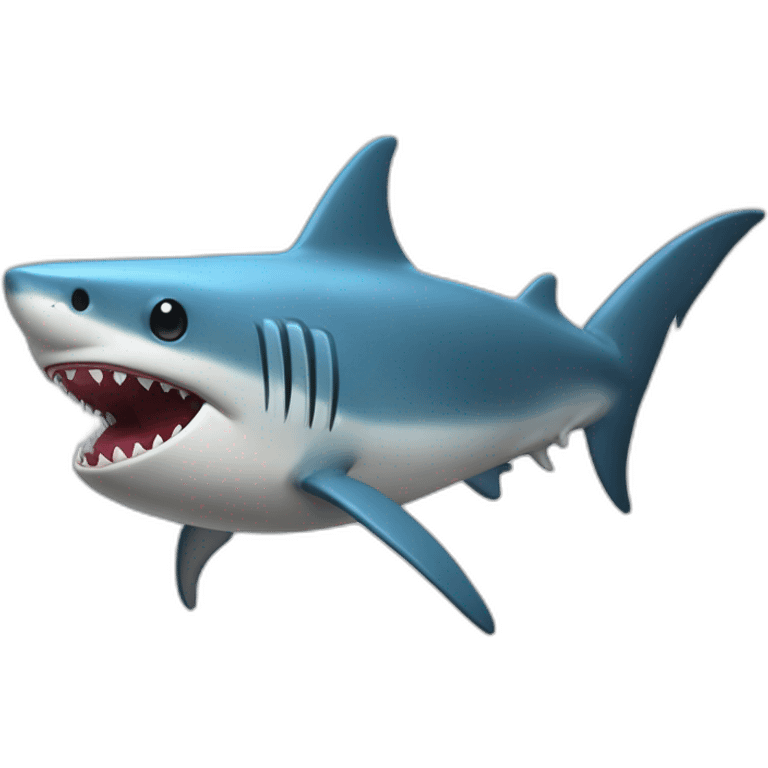 Requin avec des ailes qui fume  emoji