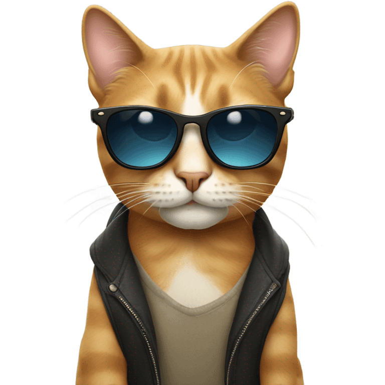 Cat with sunglasses emoji