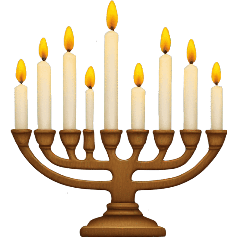 Menorah with 9 candles  emoji