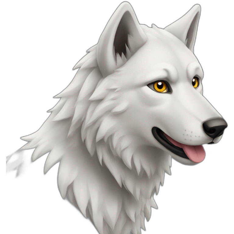 Loup hurlant emoji