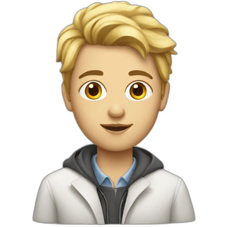 young white journalist emoji