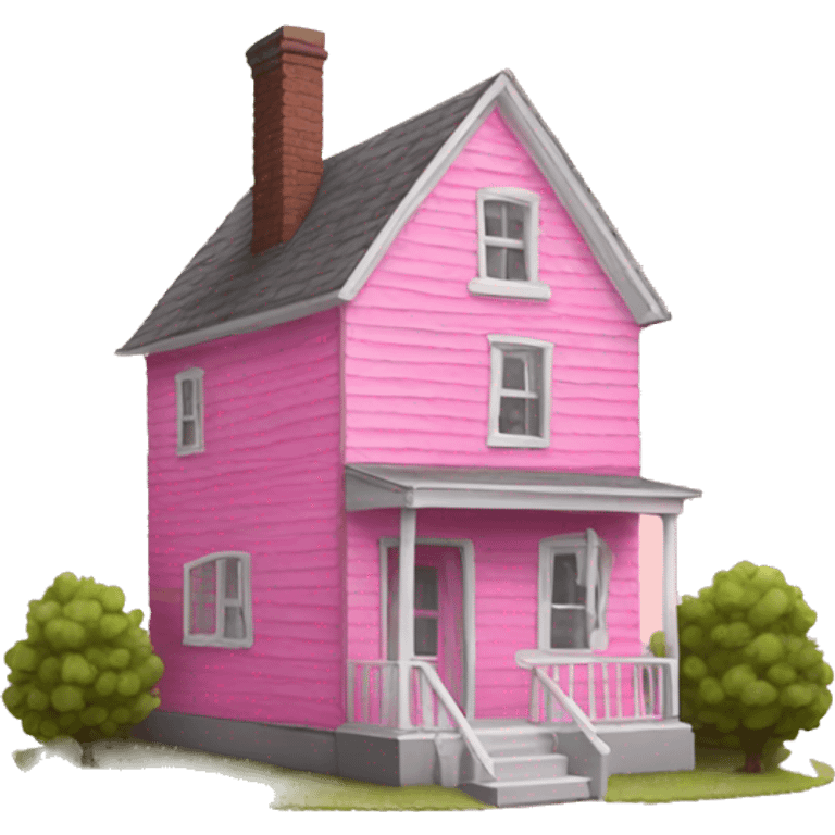 Pink house  emoji