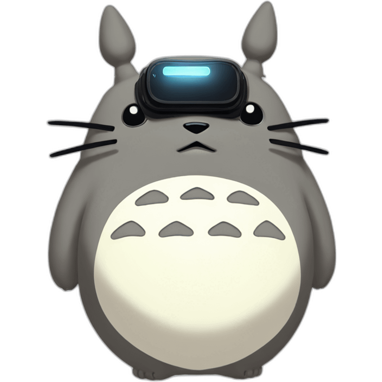 totoro with VR headset white emoji