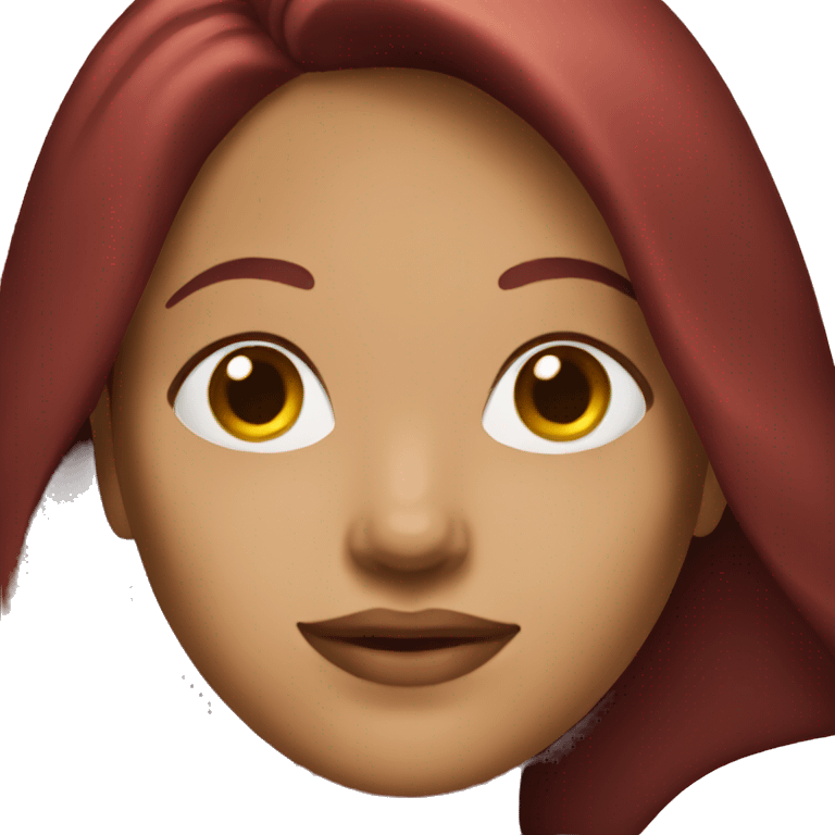  woman with long burgundy hair emoji