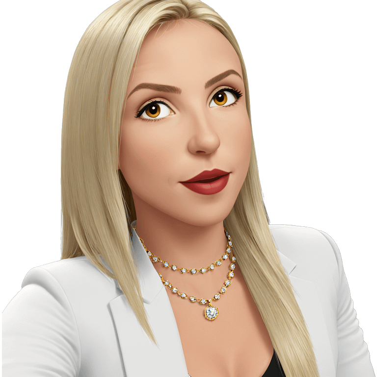 blonde beauty with elegant jewelry emoji