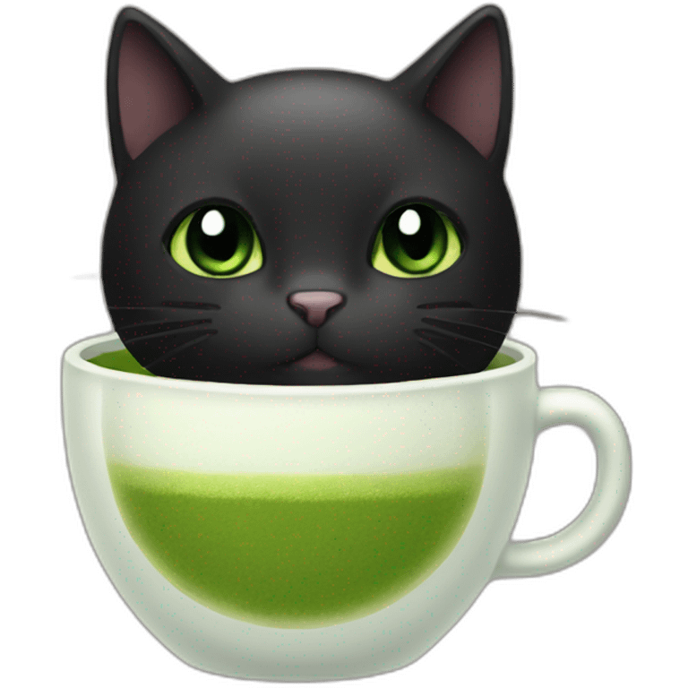 Black Cat matcha emoji