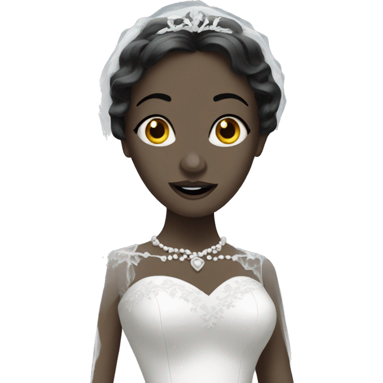 Haunted bride in black  emoji