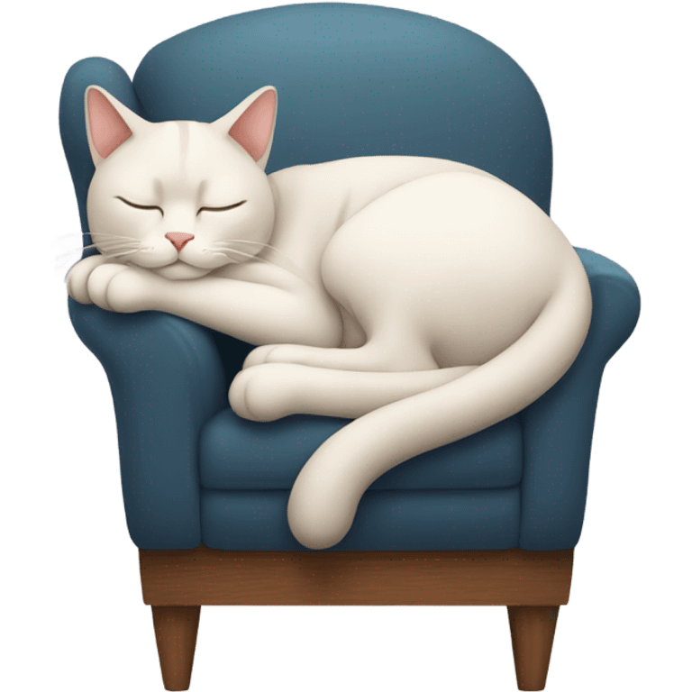 Cat sleeping in chair emoji