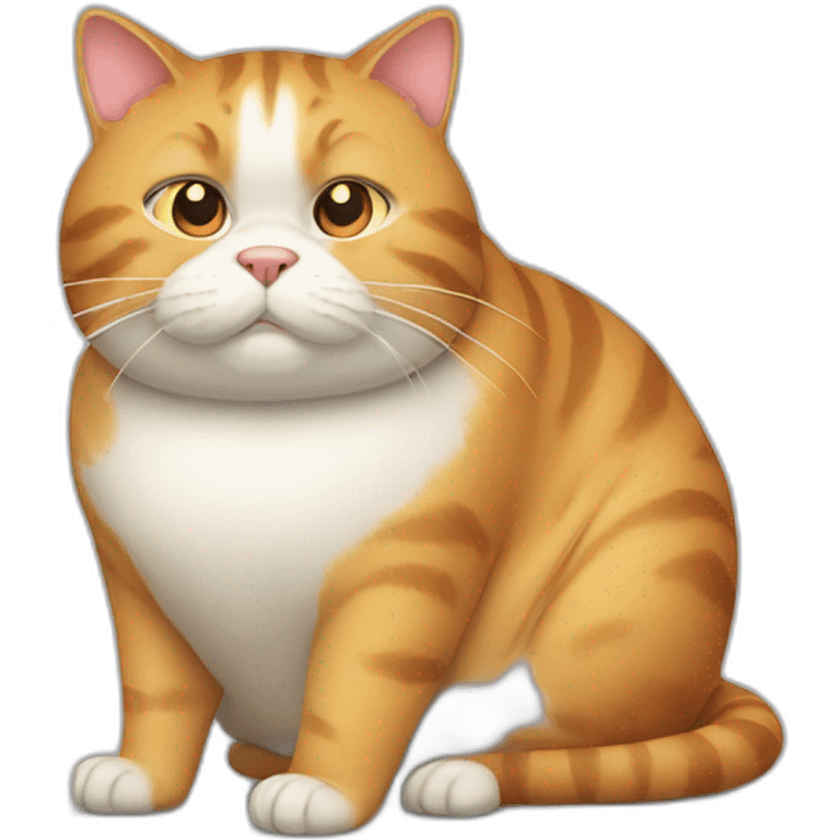 fat cat with mouse  emoji