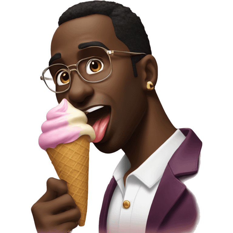 P Diddy licking ice cream emoji