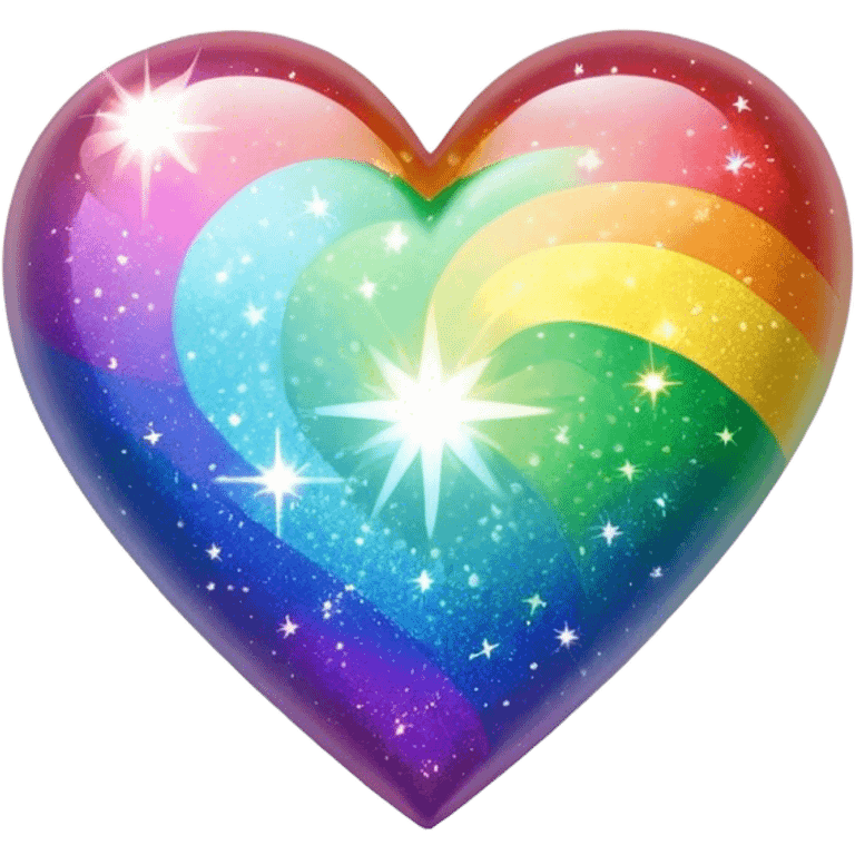 Rainbow sparkle heart emoji