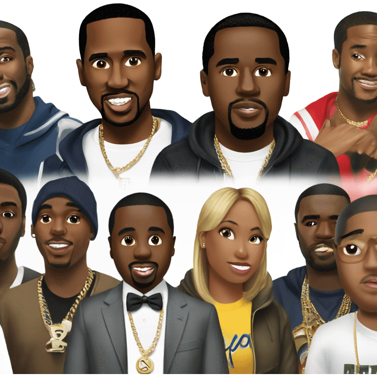 P diddy and meek mill rappers emoji