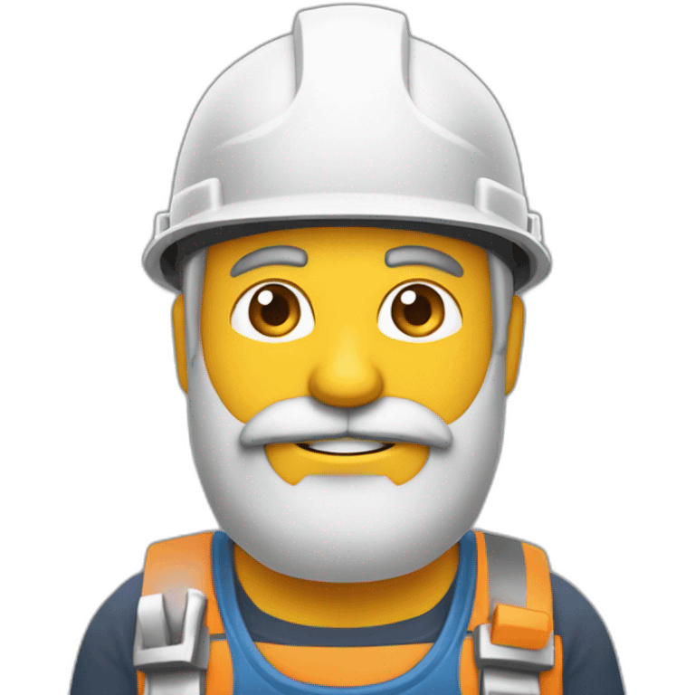 Trabalhador da Construção Cívil loiro c barba emoji