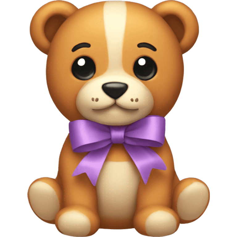 Stuff toy with ribbon emoji