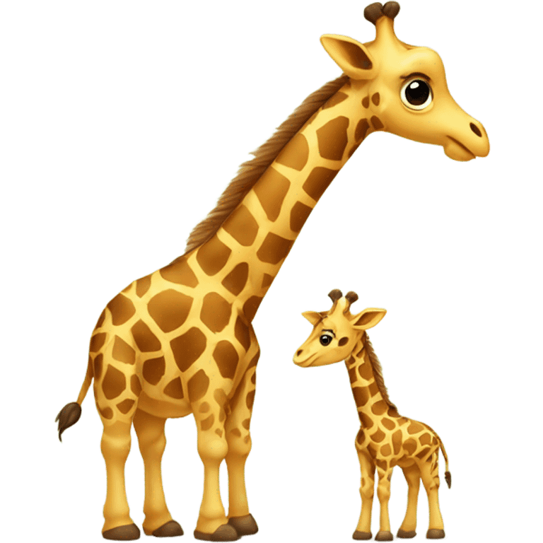 Giraffe and baby emoji