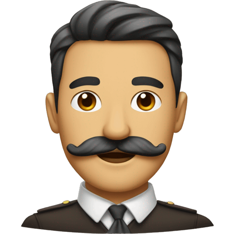 señor con bigote pelo cafe chino emoji