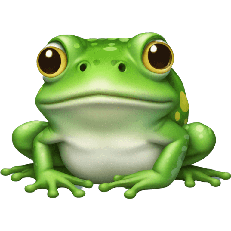 Smart frog emoji