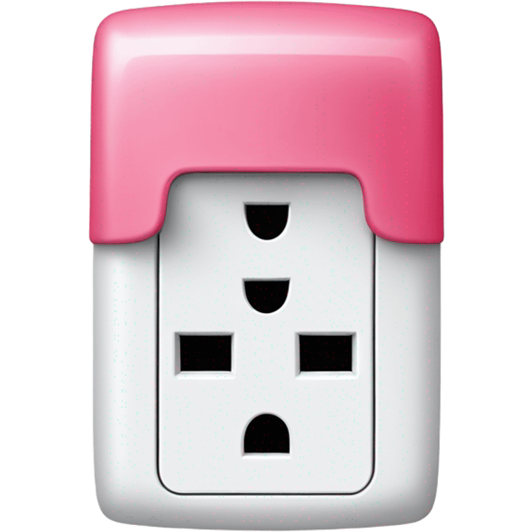 Electrical outlet blushing when a plug goes in emoji