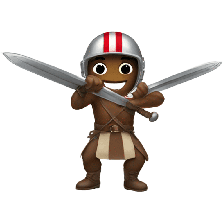 Buckeye with sword emoji