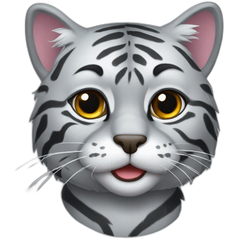 Grey Tiger cat emoji