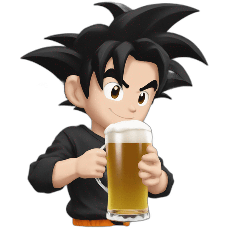 Goku black tomando cerveza  emoji