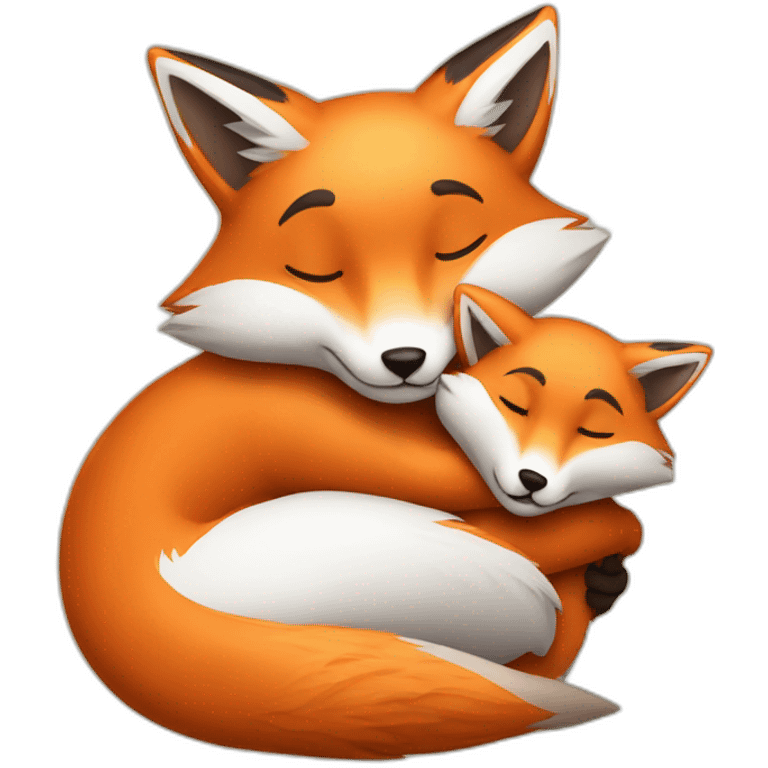 Fox hugging emoji