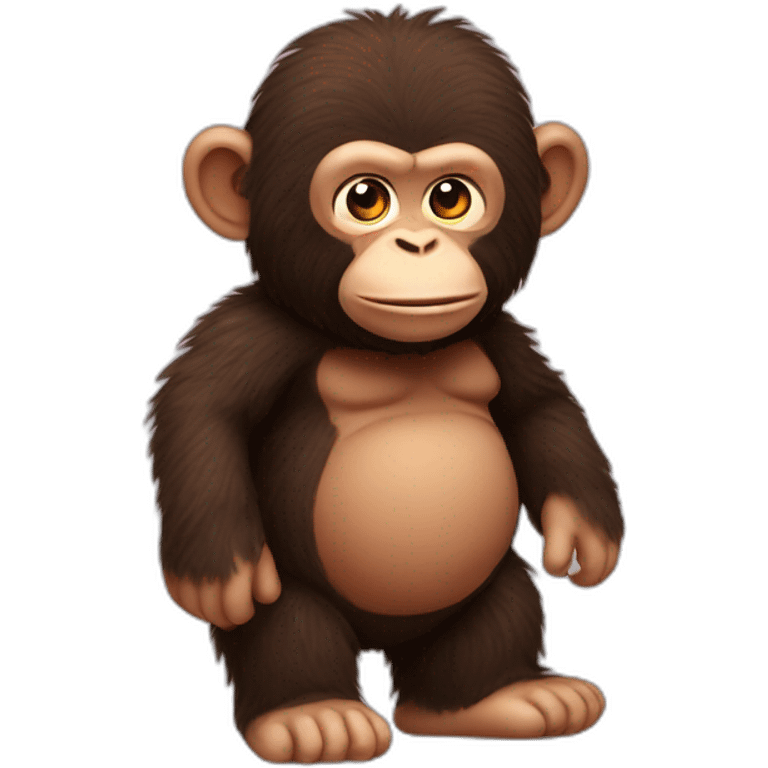 Plush fat chimp emoji