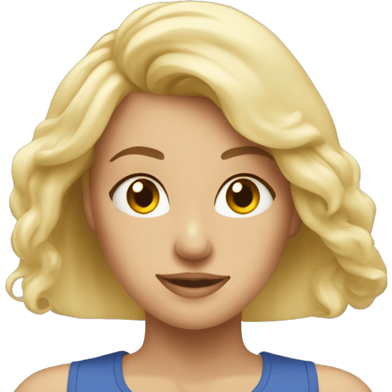 Blonde at the gym emoji