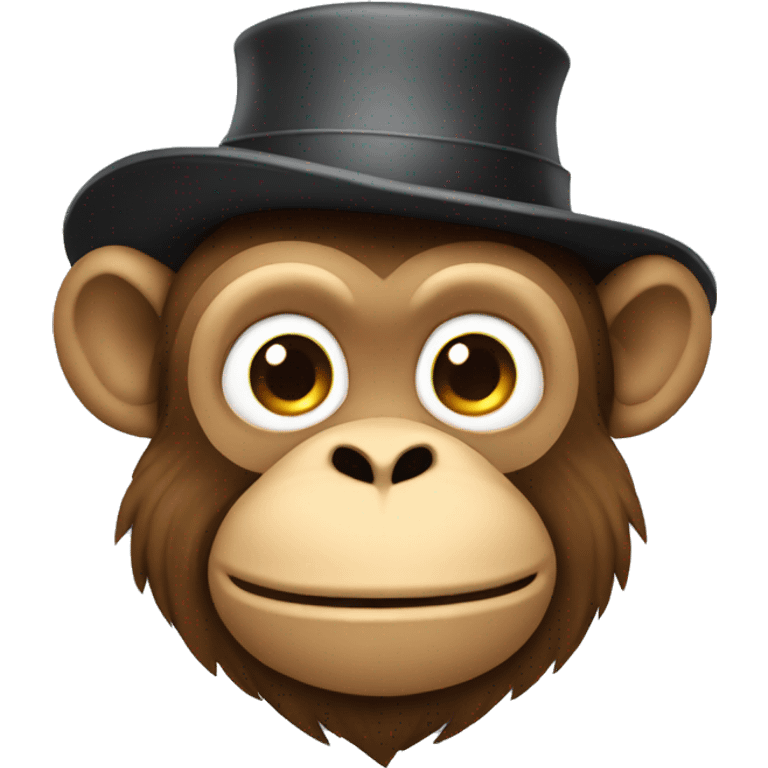 Monkey wearing hat with beard emoji