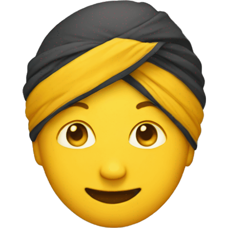 A yellow emoji smiling whos sikh emoji