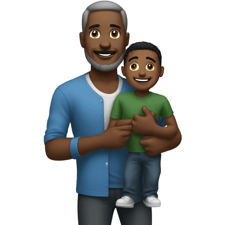 un chico negro con una papa en la boca emoji