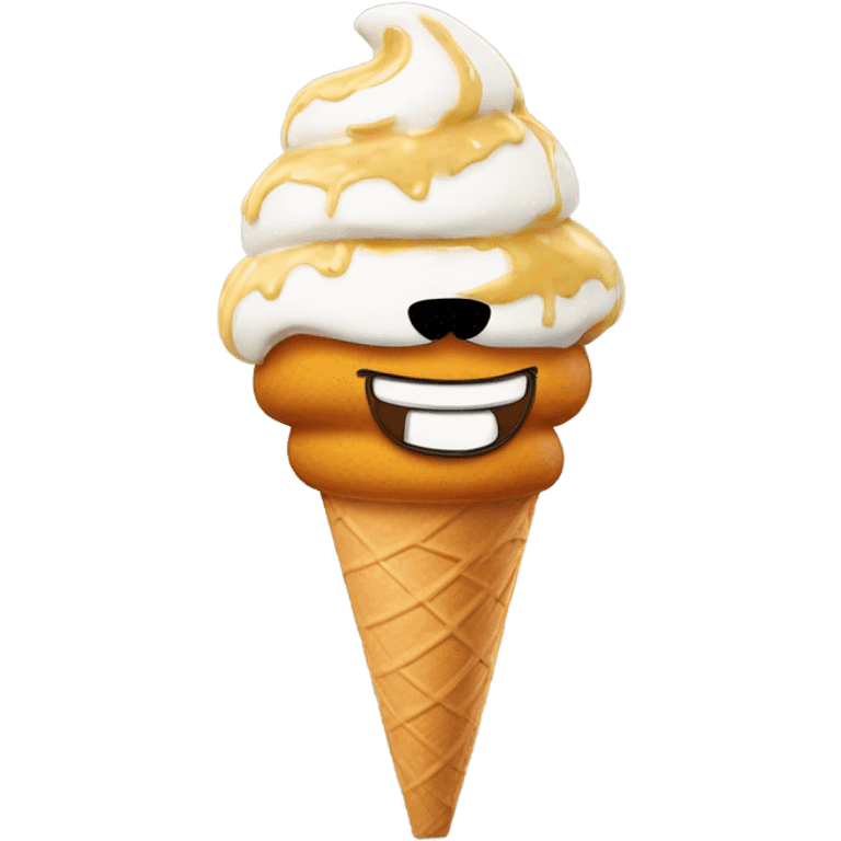 Garfield eating ice cream emoji