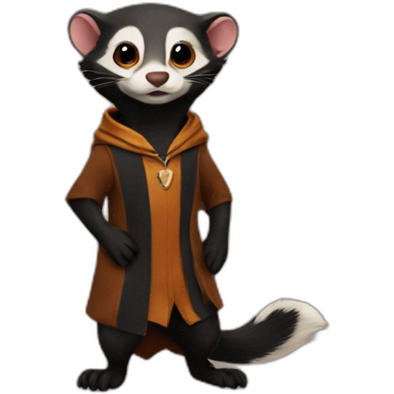 polecat in a harry potter costume emoji