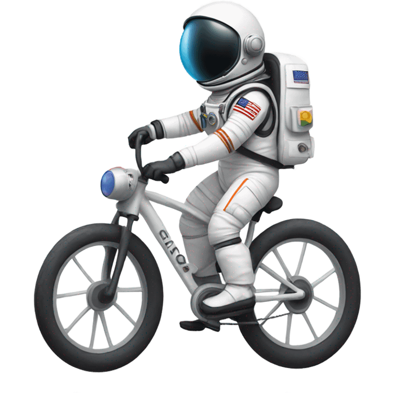 Astronaut on bike emoji