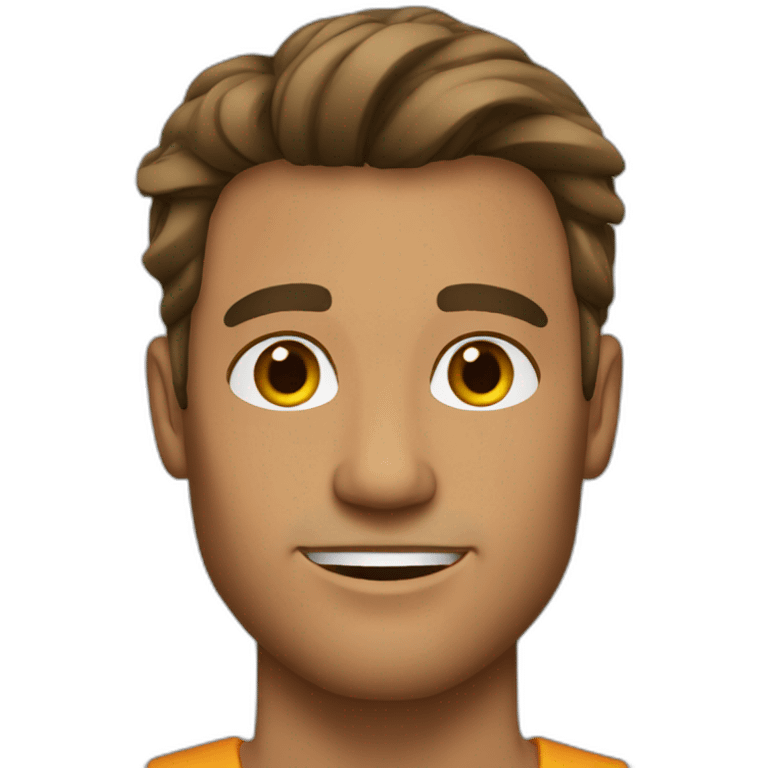 brunette man tanned medium hair emoji