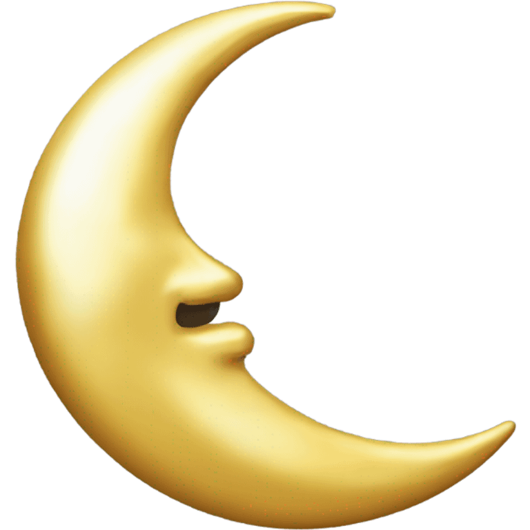 shinny gold mid moon emoji