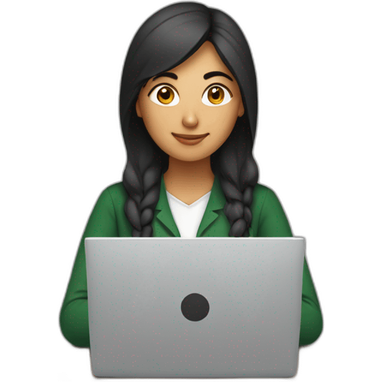 pakistani women working on a laptop emoji