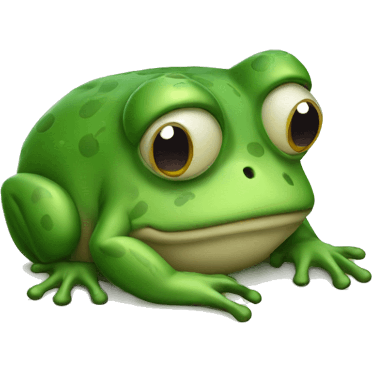 Depressed frog emoji