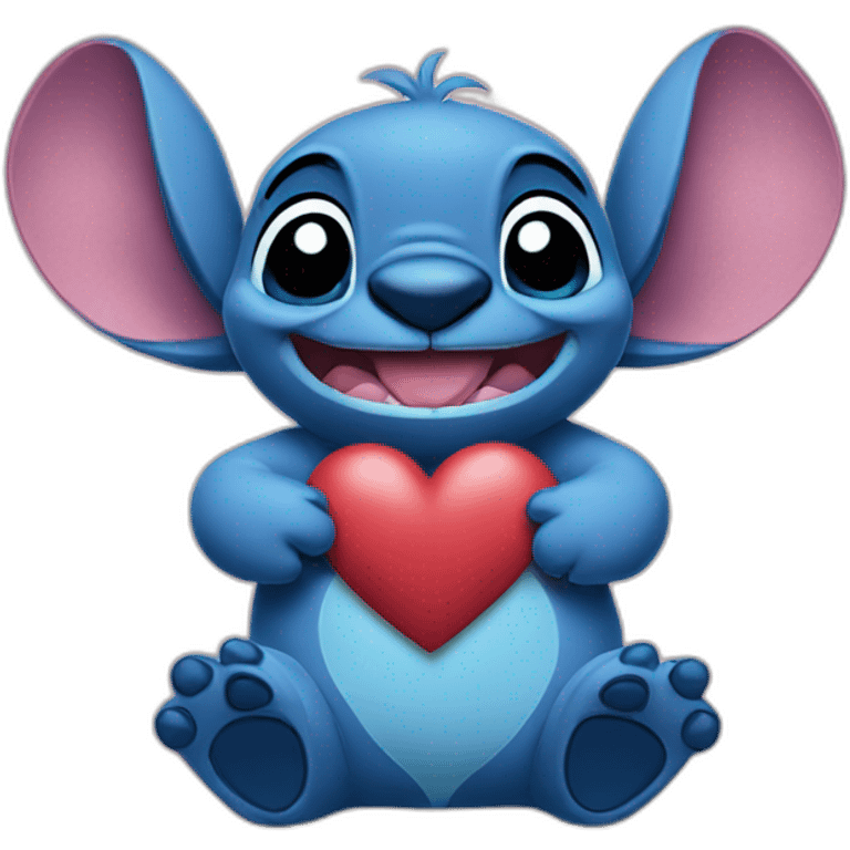 Stitch avec coeur Disney emoji